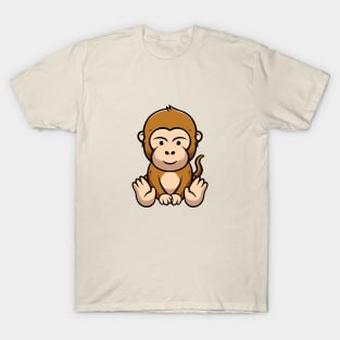 Cute Monkey Smiling T-Shirt